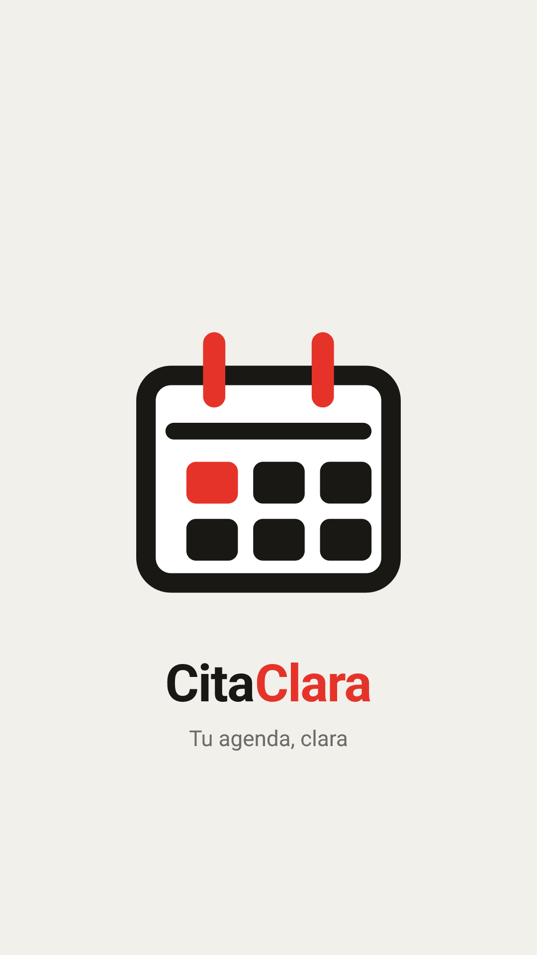 Vista de marca y demo de CitaClara para una página de reservas